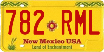 NM license plate 782RML