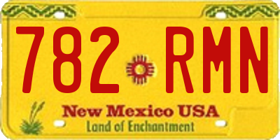 NM license plate 782RMN