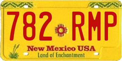 NM license plate 782RMP