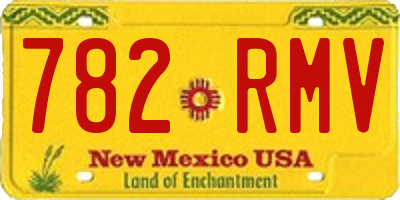 NM license plate 782RMV