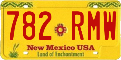 NM license plate 782RMW