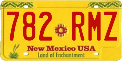 NM license plate 782RMZ