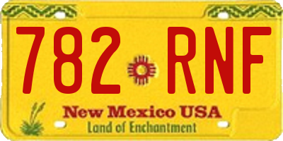 NM license plate 782RNF