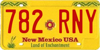 NM license plate 782RNY