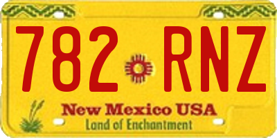 NM license plate 782RNZ