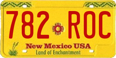 NM license plate 782ROC