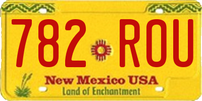 NM license plate 782ROU