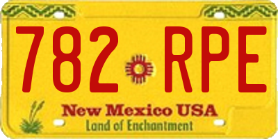NM license plate 782RPE