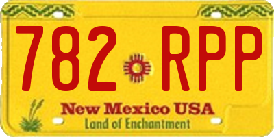 NM license plate 782RPP