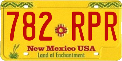 NM license plate 782RPR