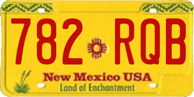 NM license plate 782RQB