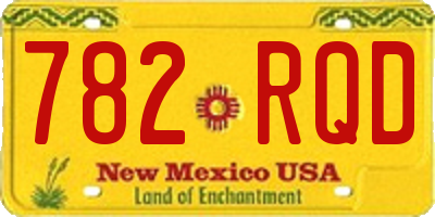 NM license plate 782RQD