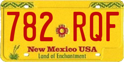 NM license plate 782RQF