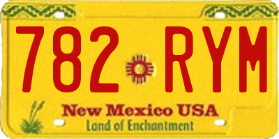 NM license plate 782RYM