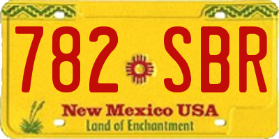 NM license plate 782SBR
