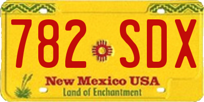 NM license plate 782SDX