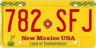 NM license plate 782SFJ
