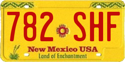 NM license plate 782SHF