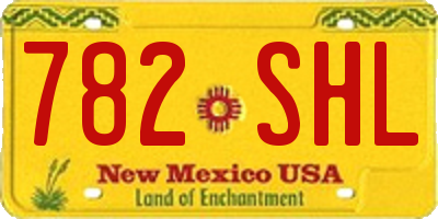 NM license plate 782SHL