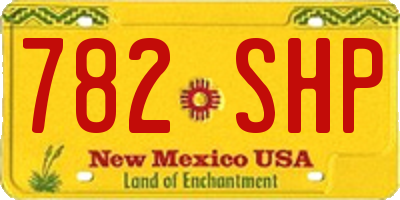NM license plate 782SHP