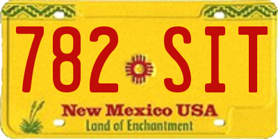 NM license plate 782SIT