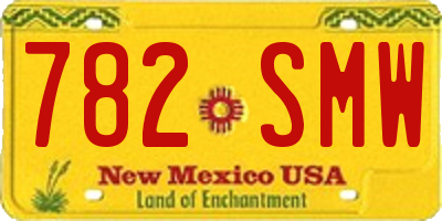 NM license plate 782SMW