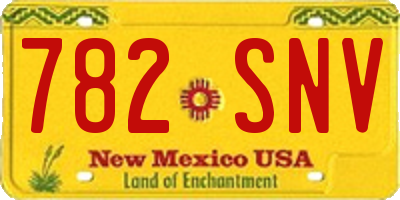 NM license plate 782SNV