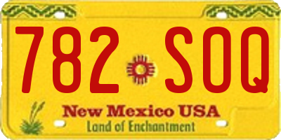 NM license plate 782SOQ