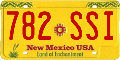 NM license plate 782SSI