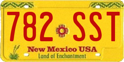 NM license plate 782SST