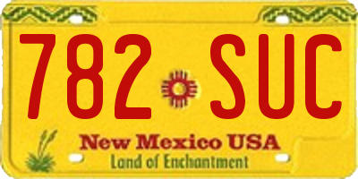NM license plate 782SUC