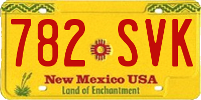 NM license plate 782SVK