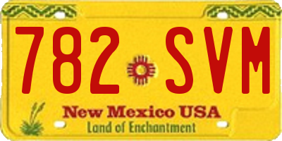 NM license plate 782SVM
