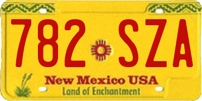 NM license plate 782SZA