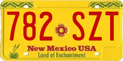 NM license plate 782SZT
