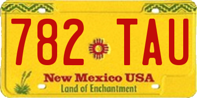 NM license plate 782TAU