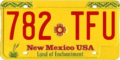 NM license plate 782TFU
