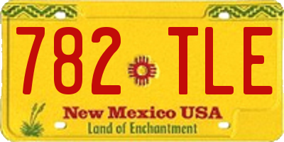 NM license plate 782TLE