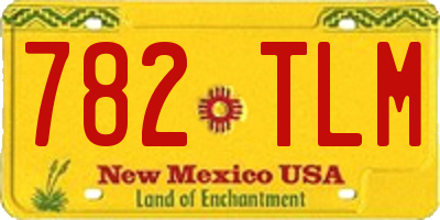 NM license plate 782TLM
