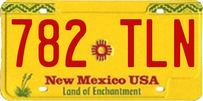 NM license plate 782TLN