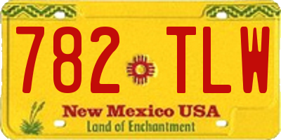 NM license plate 782TLW