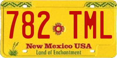 NM license plate 782TML