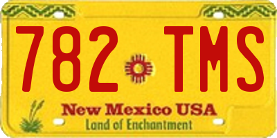 NM license plate 782TMS