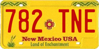 NM license plate 782TNE