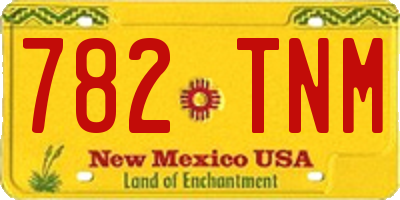 NM license plate 782TNM