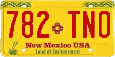 NM license plate 782TNO