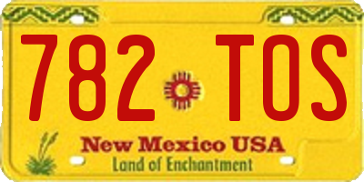NM license plate 782TOS