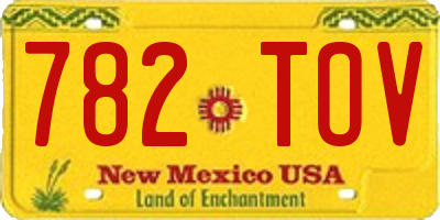 NM license plate 782TOV