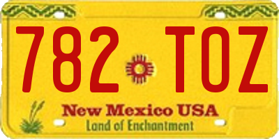 NM license plate 782TOZ