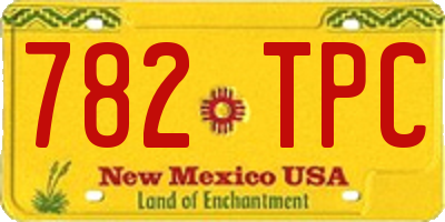 NM license plate 782TPC